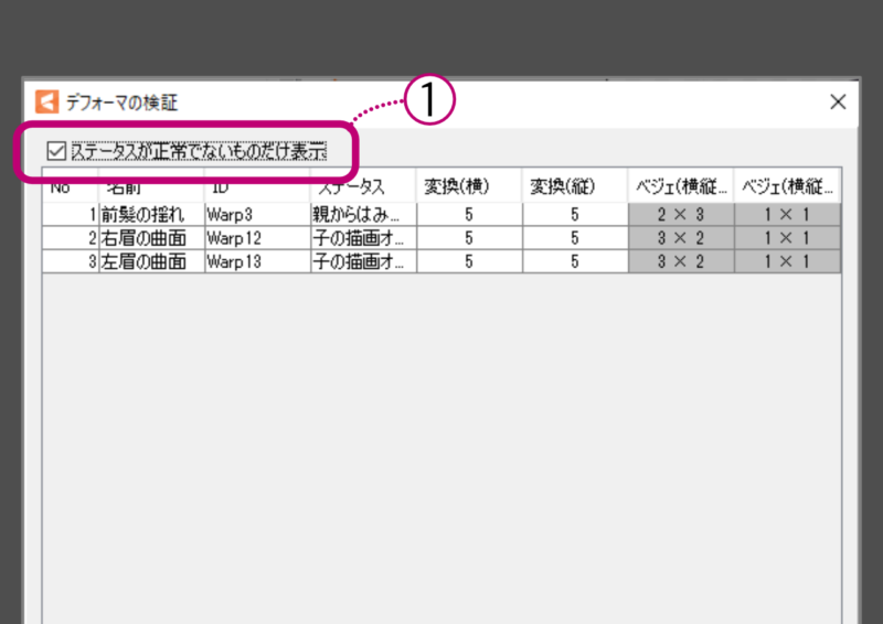 デフォーマの検証2